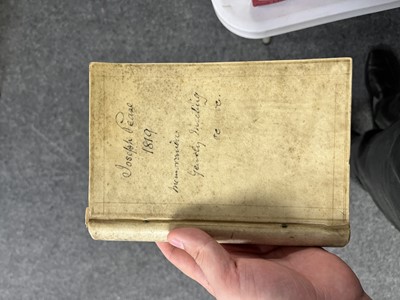 Lot 495 - A bound manuscript memoranda book of the Yearly Meeting of the Religious Society of Friends