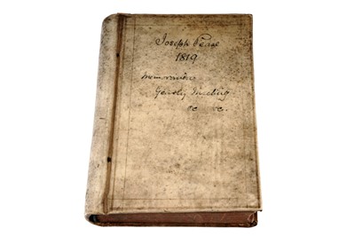 Lot 495 - A bound manuscript memoranda book of the Yearly Meeting of the Religious Society of Friends