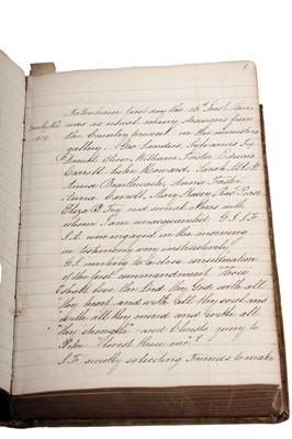 Lot 495 - A bound manuscript memoranda book of the Yearly Meeting of the Religious Society of Friends