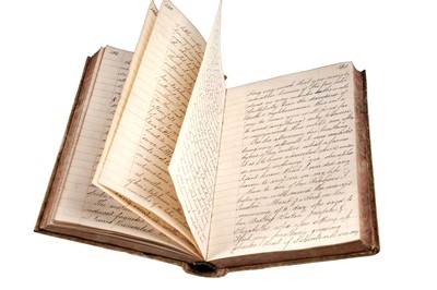 Lot 495 - A bound manuscript memoranda book of the Yearly Meeting of the Religious Society of Friends