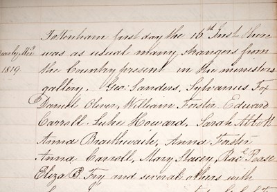 Lot 495 - A bound manuscript memoranda book of the Yearly Meeting of the Religious Society of Friends