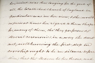 Lot 498 - A manuscript book containing 'A Copy of an Account of Rachel Wilson's Religious Visit'