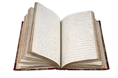 Lot 498 - A manuscript book containing 'A Copy of an Account of Rachel Wilson's Religious Visit'