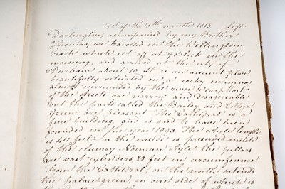 Lot 500 - A manuscript diary describing a journey made by Jane Backhouse of Darlington