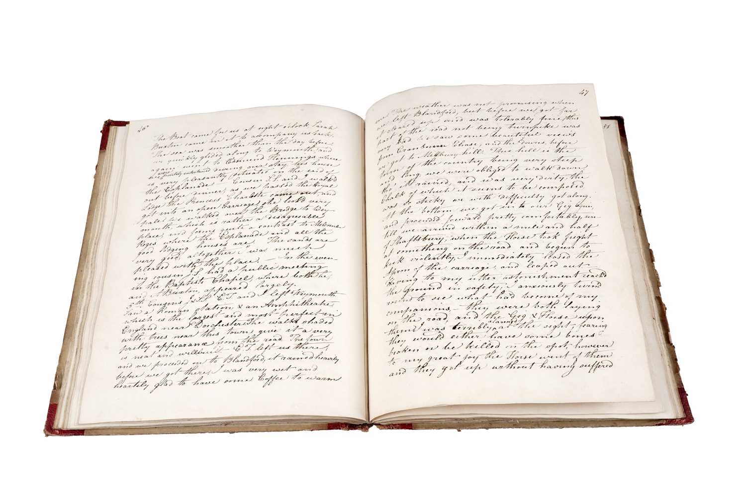 Lot 500 - A manuscript diary describing a journey made by Jane Backhouse of Darlington