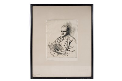 Lot 35 - Norman Thomas Janes - The reading professor | etching
