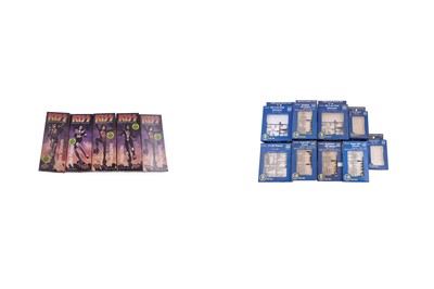 Lot 393 - Five Polar Lights Kiss Destroyer model kits; and a collection of nine boxed Trumpeter aircraft sets