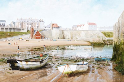 Lot 519 - Ivan Lindsay - Cullercoats beach | oil