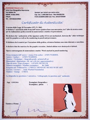 Lot 59 - After Andy Warhol - Lynn Wyatt | limited edition offset lithograph