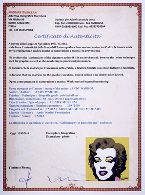 Lot 60 - After Andy Warhol - Marilyn | limited edition offset lithograph