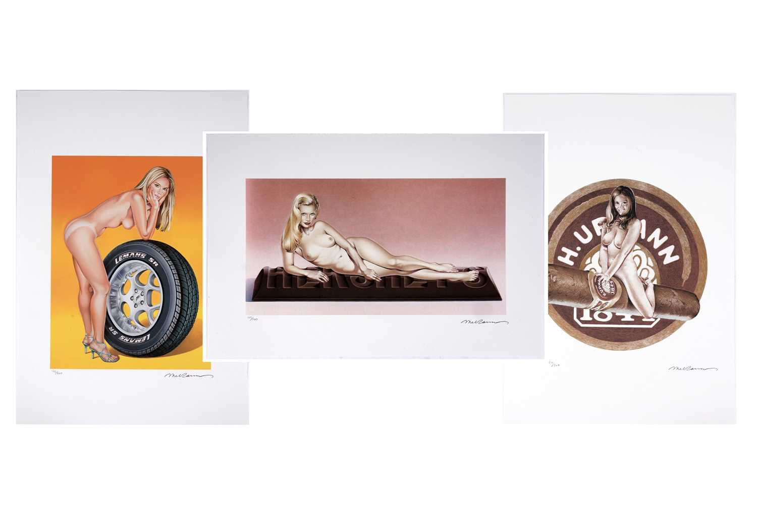 Lot 66 - After Mel Ramos - Three nude studies, including 'Hav-a-Havana' | limited edition offset lithograph