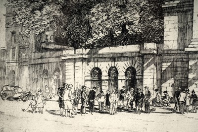 Lot 3 - William Palmer Robins - Visiting Day, St. Bartholomew's Hospital | etching