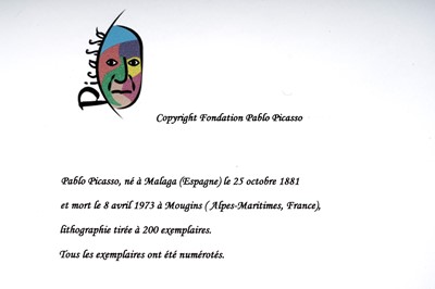 Lot 76 - After Pablo Picasso - Cubist portrait in blue and green | limited edition offset lithograph