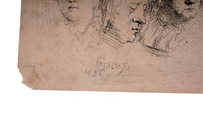 Lot 18 - After Rembrandt Van Rijn - Three studies | etchings