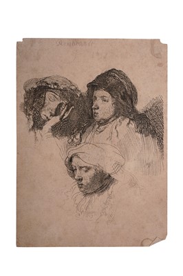 Lot 18 - After Rembrandt Van Rijn - Three studies | etchings
