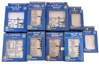 Lot 884 - A collection of nine boxed Trumpeter aircraft sets