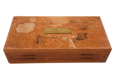 Lot 119 - Military Interest: An early 20th-century mahogany cased travelling chess set