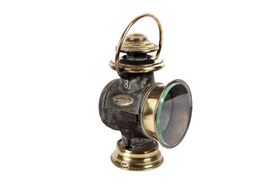 Lot 153 - An early 20th Century brass motoring lantern