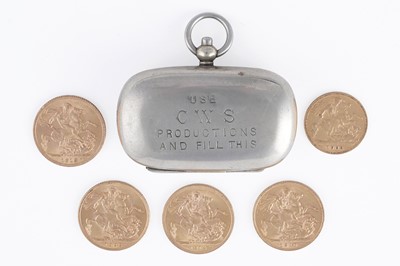 Lot 139 - A late Victorian/Edwardian plated sovereign holder