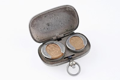 Lot 139 - A late Victorian/Edwardian plated sovereign holder