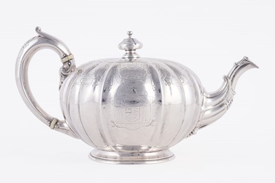 Lot 49 - An early Victorian silver teapot