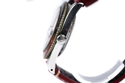 Lot 408 - A Rare Rolex Oyster Perpetual GMT-Master automatic chronometer wristwatch with Bakelite Pepsi bezel