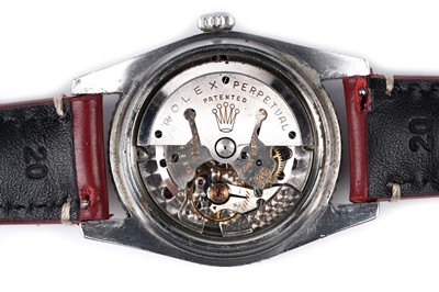 Lot 408 - A Rare Rolex Oyster Perpetual GMT-Master automatic chronometer wristwatch with Bakelite Pepsi bezel