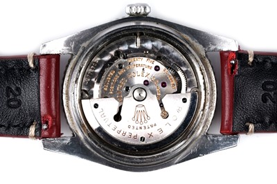 Lot 408 - A Rare Rolex Oyster Perpetual GMT-Master automatic chronometer wristwatch with Bakelite Pepsi bezel