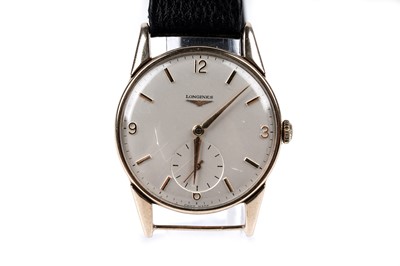 Lot 448 - Longines: a 9ct yellow gold cased manual wind wristwatch