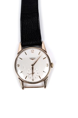 Lot 448 - Longines: a 9ct yellow gold cased manual wind wristwatch
