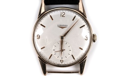 Lot 448 - Longines: a 9ct yellow gold cased manual wind wristwatch
