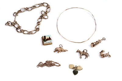 Lot 64 - 9ct gold bracelets and charms