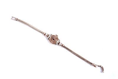 Lot 459 - Glycine Watch Co: a 14ct rose gold cased cocktail watch