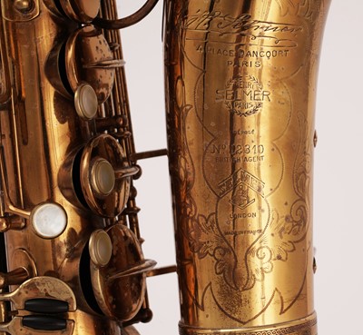 Lot 32 - A Selmer Large-Bore alto saxophone, circa 1930