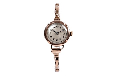 Lot 269 - A 1940's lady's 9ct rose gold watch