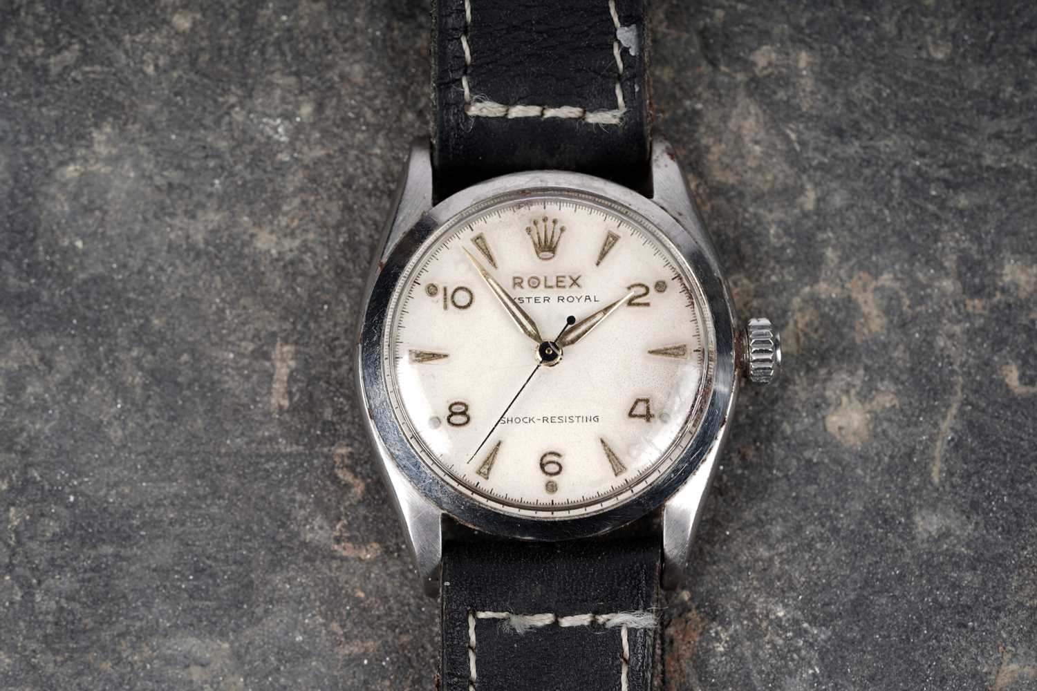 Lot 409 - Rolex Oyster Royal: a stainless steel cased manual wind wristwatch