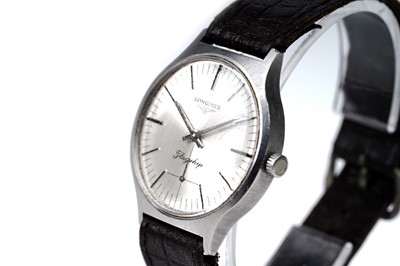 Lot 449 - Longines Flagship: a stainless steel cased manual wind wristwatch