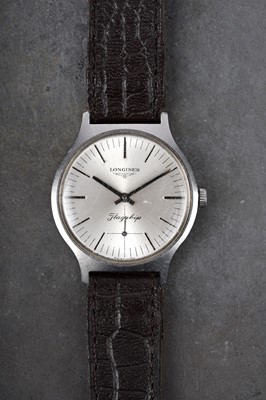 Lot 449 - Longines Flagship: a stainless steel cased manual wind wristwatch