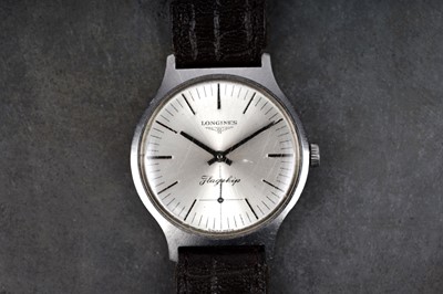 Lot 449 - Longines Flagship: a stainless steel cased manual wind wristwatch