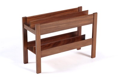 Lot 593 - Guy Rogers: a mid-20th Century teak two division magazine rack