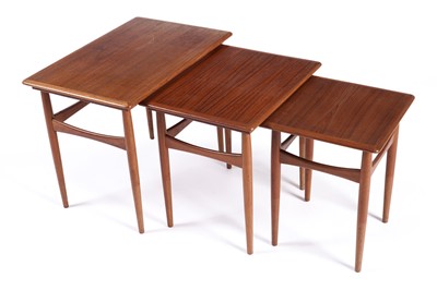 Lot 507 - Poul Hundevad for Fabian: a circa 1960’s teak nest of three tables