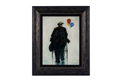 Lot 705 - Alexander Millar - The balloon seller | oil