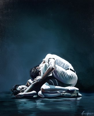 Lot 515 - Gavin Penn - The dancers embrace | oil