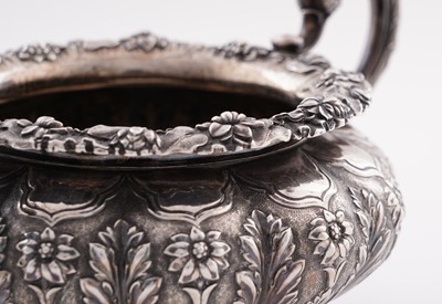 Lot 115 - A late George IV silver three-piece tea service