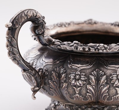 Lot 115 - A late George IV silver three-piece tea service