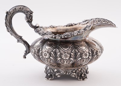 Lot 115 - A late George IV silver three-piece tea service