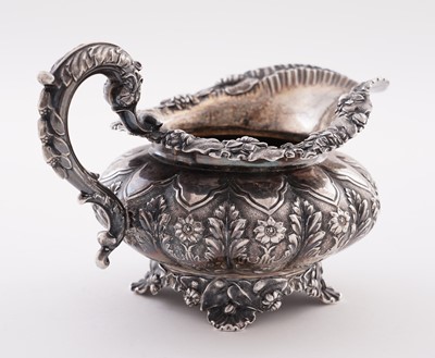 Lot 115 - A late George IV silver three-piece tea service