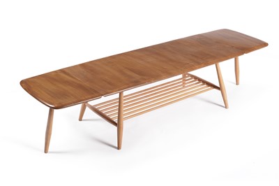 Lot 520 - Lucian Ercolani for Ercol: a model 456 ‘Windsor’ elm and beech dropleaf coffee table