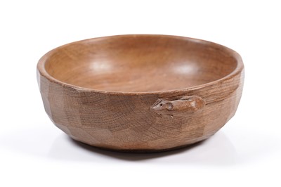 Lot 594 - Robert ‘Mouseman’ Thompson of Kilburn: an adzed oak bowl