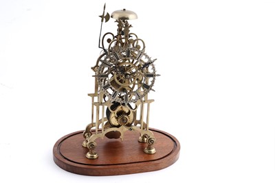 Lot 112 - John J Britton, South Stockton: a late Victorian brass skeleton single fusee clock
